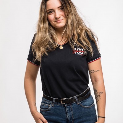 Tee shirt femme col v